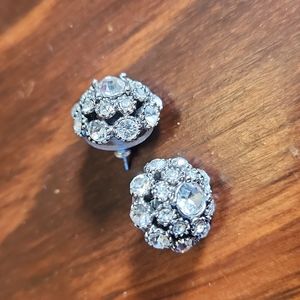 Clear gem stud earrings